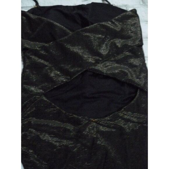 Pilyq Perry One Piece Swimsuit Twilight Black Bronze Halter Medium NEW - Picture 5 of 6